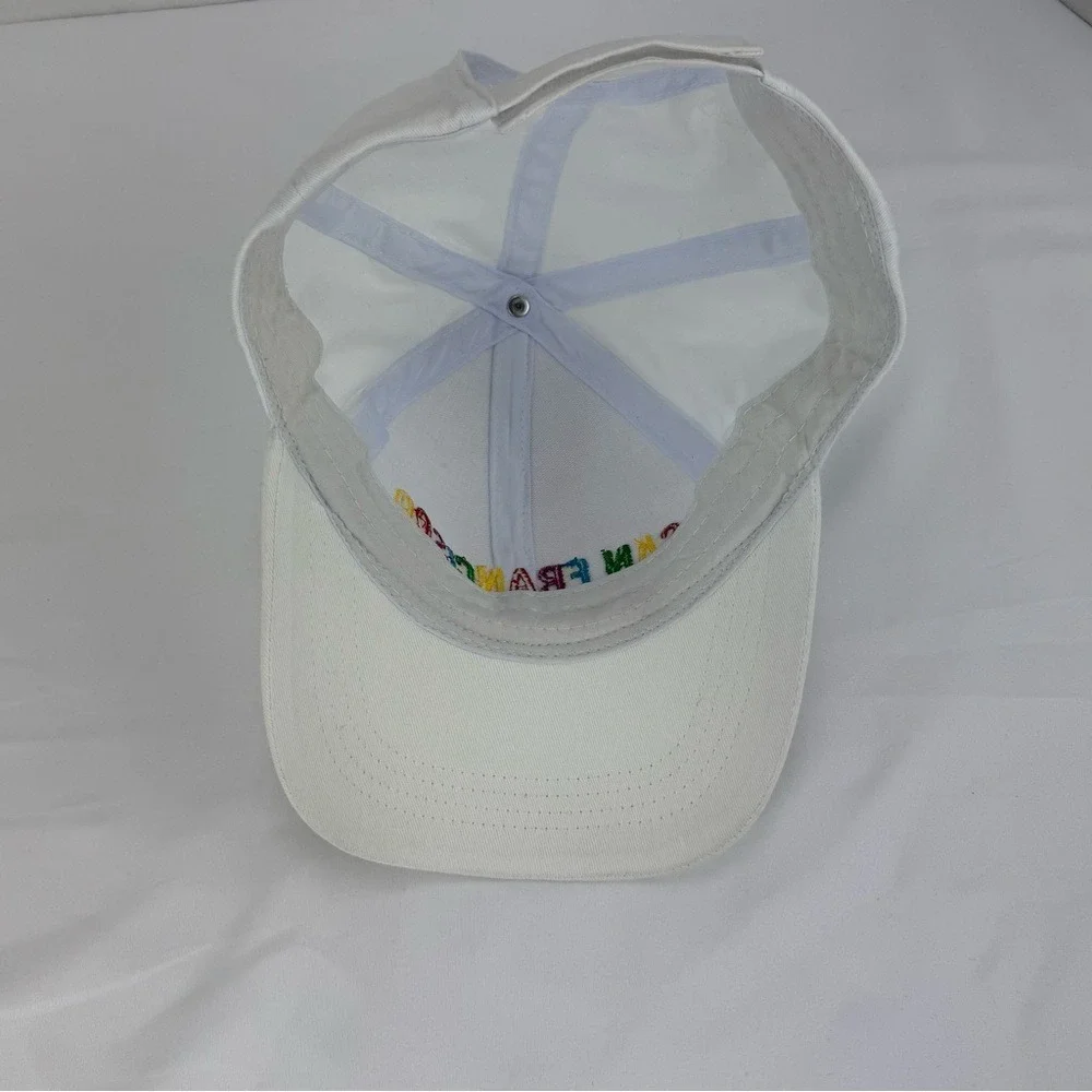 San‎ Francisco White Baseball Hat Cap, Adjustable Strap, Multicolor, Pride